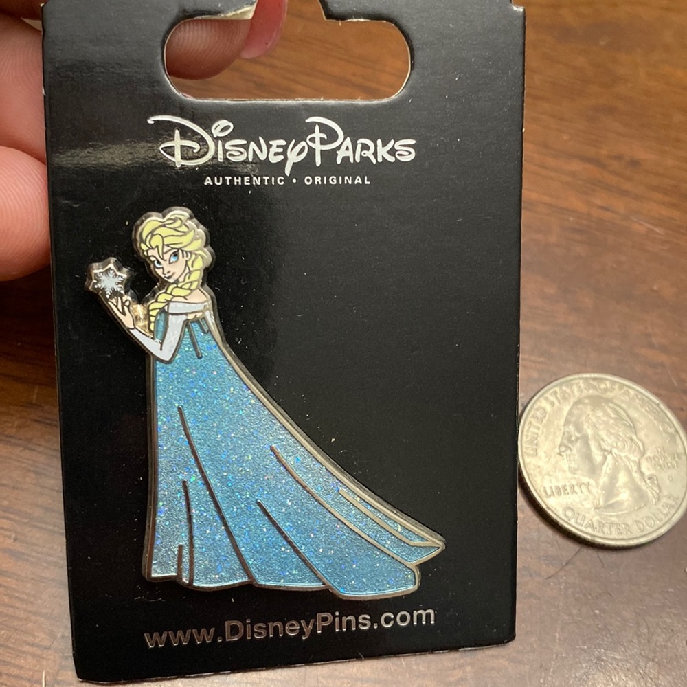 Disney Parks Frozen Elsa Blue Dress Pin 2014
